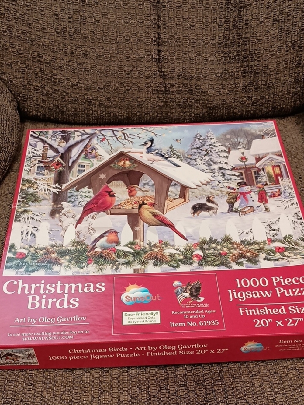 SunsOut "Christmas Birds" 1000-Piece Jigsaw Puzzle - 20"X27"